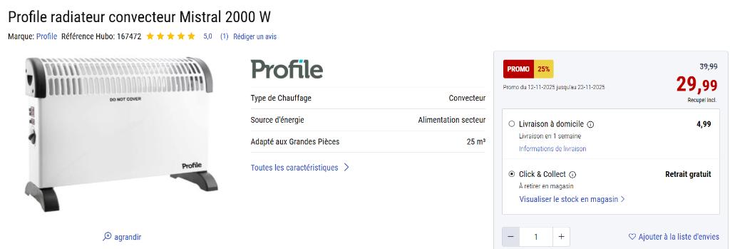 2 chauffages (1 grand - Calor et 1 petit - King d'home), Bricolage & Construction, Chauffage & Radiateurs, Enlèvement, Utilisé