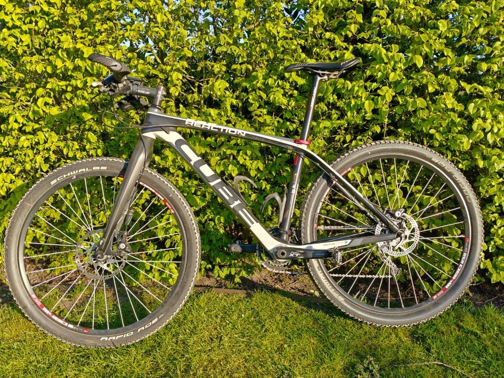 MTB Cube Reaction GTC full carbon-Shimano XT + extra wielset, Heren, Zo goed als nieuw, Geen vering, 53 tot 57 cm
