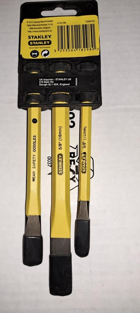 Stanley set de ciseaux à froid 3 pièces, Enlèvement, Comme neuf