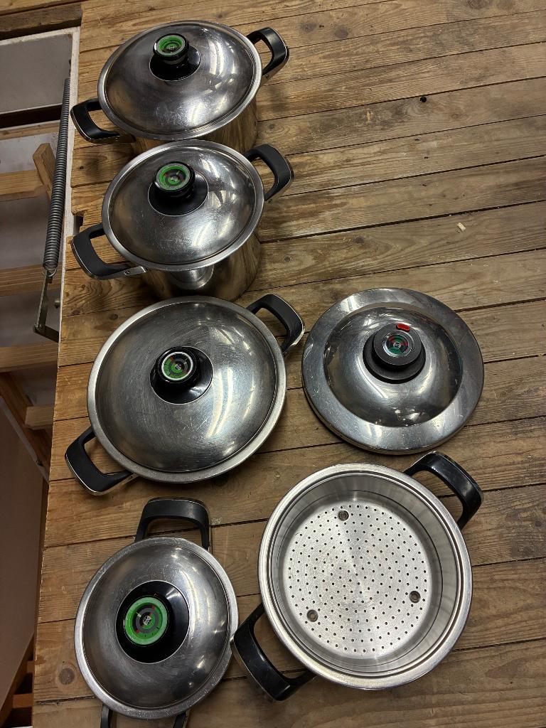 Set de marmites AMC, Enlèvement, Utilisé, Inox, Casserole ou Cocotte-minute