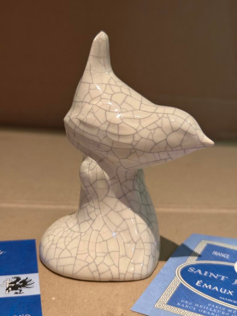 Oiseau blanc Saint Jean l'Aigle émaux de Longwy, Antiquités & Art, Enlèvement