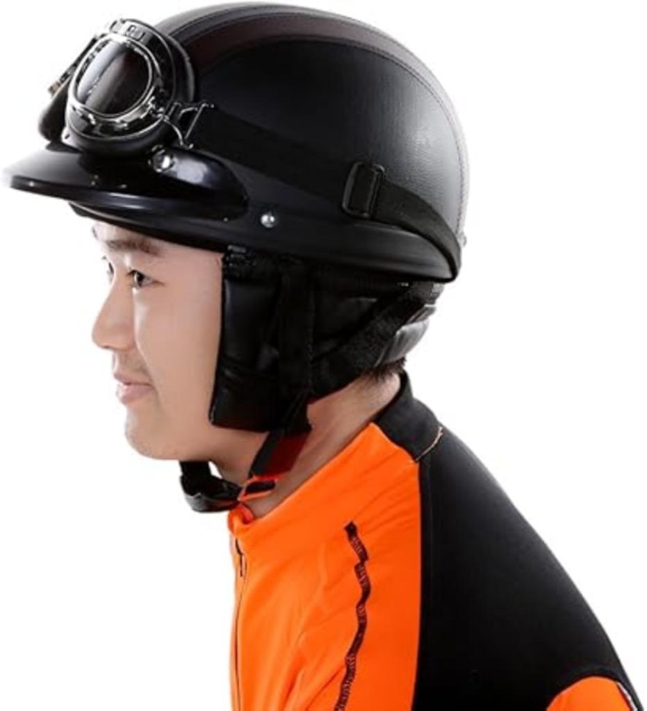 Casque de moto vintage, casque de moto chopper, LIVRAISON GR, Autres marques, Autres types, Neuf, avec ticket, Hommes