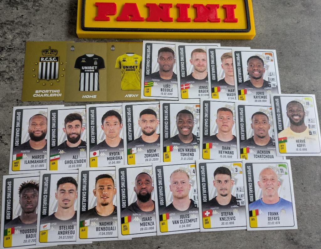 22 AUTOCOLLANTS PANINI FOOTBALL 2022/23 SP.CHARLEROI FOOT, Hobby & Loisirs créatifs, Autocollants & Images, Neuf, Enlèvement ou Envoi