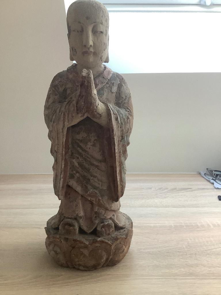 Te koop: houten Boeddha, Enlèvement