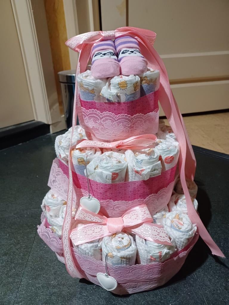 Hele grote pampertaart, Kinderen en Baby's, Kraamcadeaus en Geboorteborden, Ophalen of Verzenden