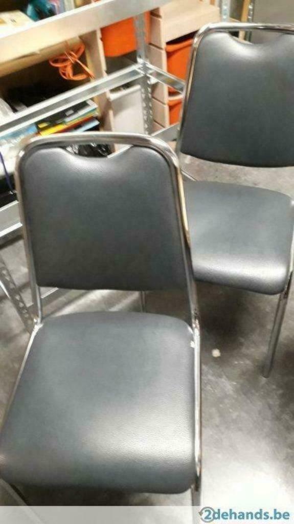 4 chaises de cuisine grises, Enlèvement ou Envoi, Utilisé, Gris, Quatre