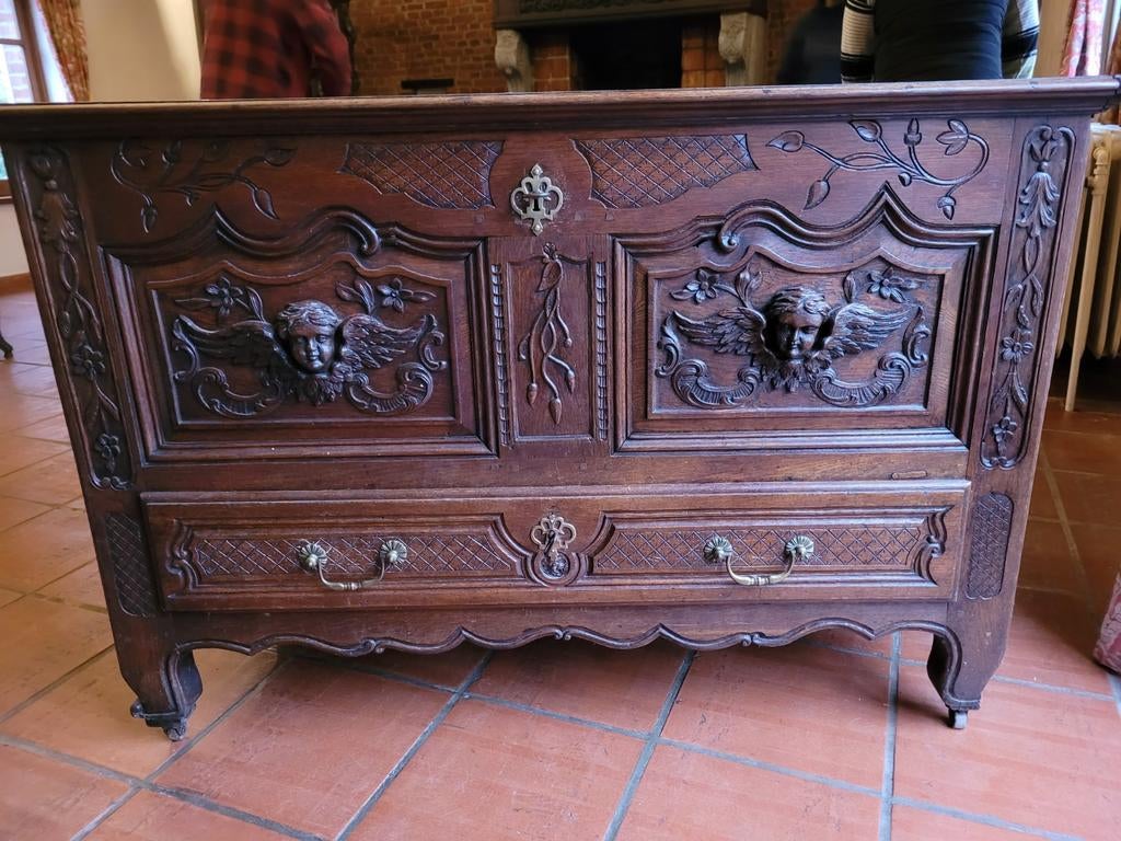 Coffre en bois, Maison & Meubles, Accessoires pour la Maison | Coffres, Comme neuf, Chêne, Enlèvement