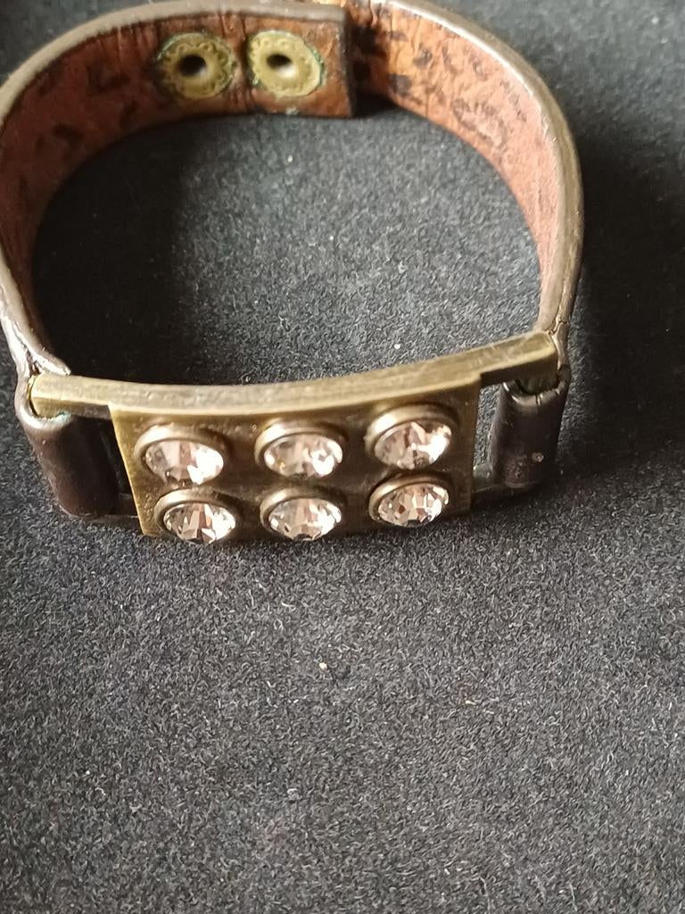 Magnifique bracelet de Dyrberg Kern en cuir et métal, Bijoux, Sacs & Beauté, Enlèvement