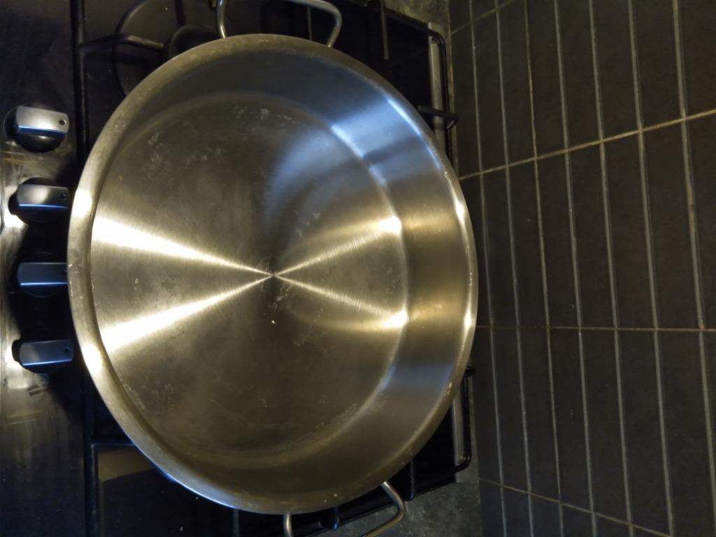 Sauteuse Inox 32cm, Huis en Inrichting, Ophalen, Zo goed als nieuw, Inox, Koekenpan of Braadpan