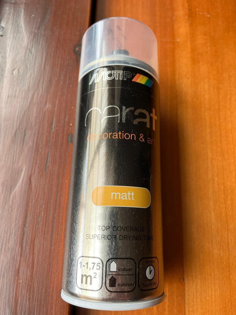 Carat verf spuitbus., Doe-het-zelf en Bouw, Ophalen, Nieuw, Verf, Grijs