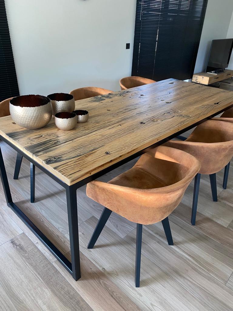 Eetkamer , tv meubel , salontafel en bijzettafeltjes, Ophalen, Zo goed als nieuw, Metaal