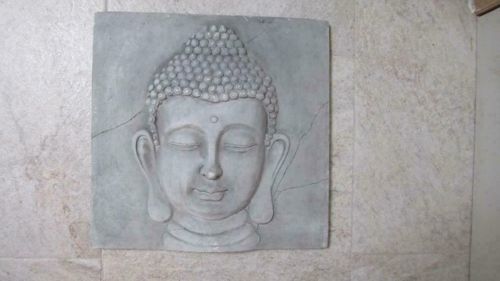CADRE BOUDDHA EN RELIEF IMITATION PIERRE BLEUE 38 CM X 38 CM, Enlèvement ou Envoi, Neuf