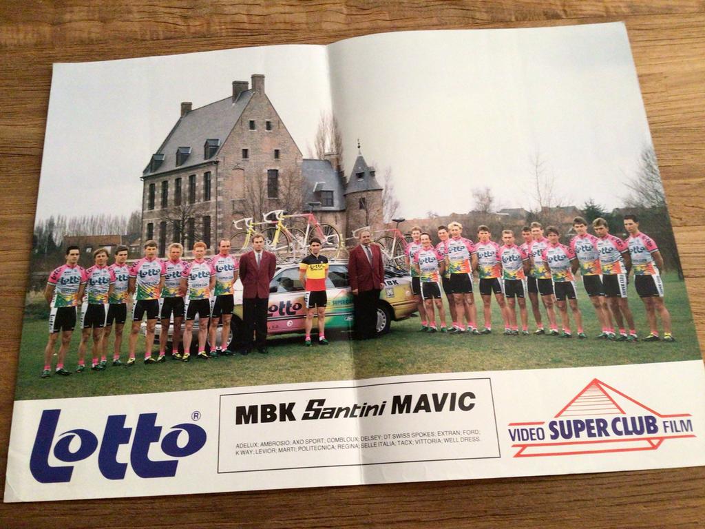 Wielerposter team lotto mbk  criquielion museeuw bruyneel, Envoi, Comme neuf