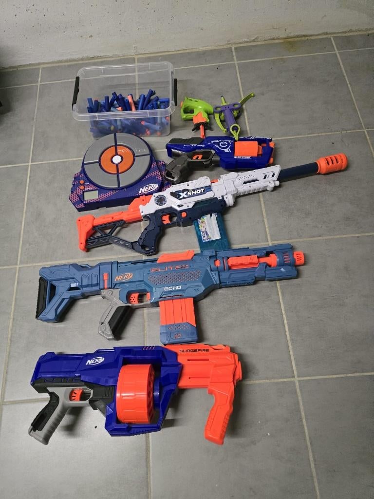 Grote Nerf & X-Shot Set - Blasters, Target & Veel Pijltjes, Enlèvement