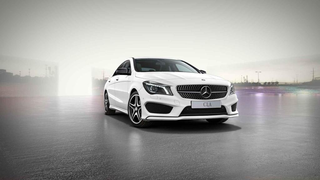 Mercedes-Benz CLA-klasse 180 D Coupé AMG Line | Navigatie |, Auto's, Stof, Gebruikt, Euro 6, Wit