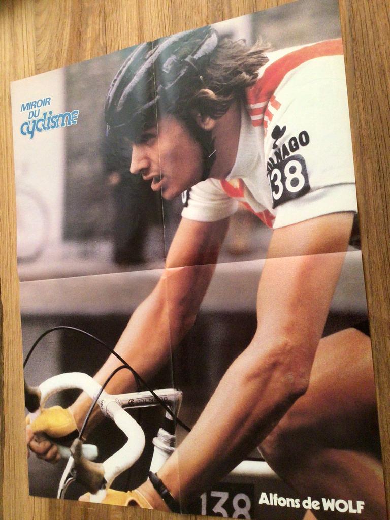 Wielerposter team colnago fons de wolf, Envoi, Comme neuf