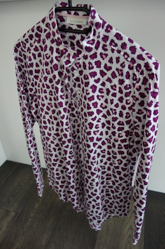 Chemisier à motifs style léopard "ETERNA", Kleding | Dames, Blouses en Tunieken, ETERNA, Verzenden, Zo goed als nieuw, Wit