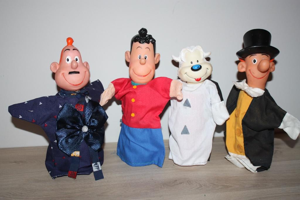 Studio 100 , 4 handpoppen , Samson en Gert, Ophalen of Verzenden, Gebruikt, Tv, Actiefiguur of Pop
