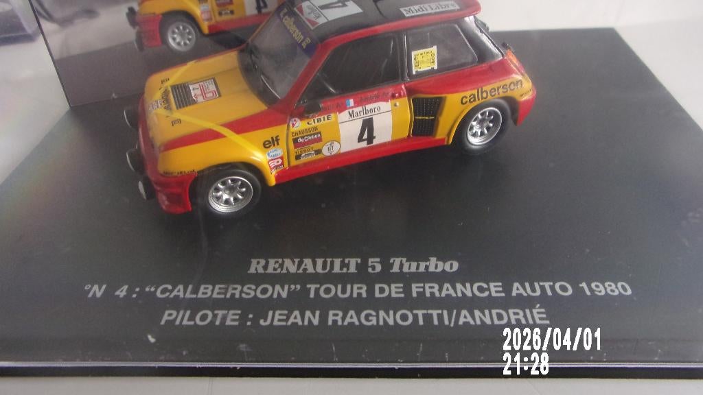 RENAULT 5 TURBO RAGNOTTI TDF AUTO 80.U.H 1/43 COM NEW, Ophalen of Verzenden, Zo goed als nieuw, Auto, Universal Hobbies
