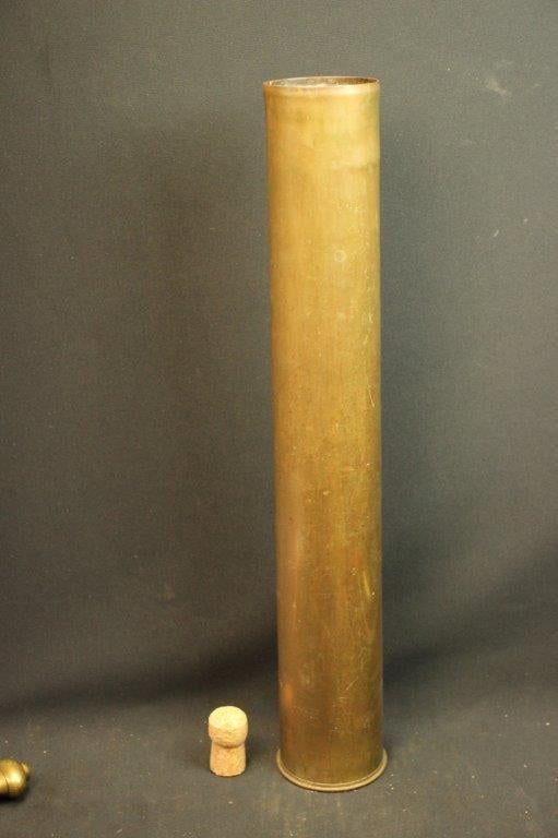 WO2 Belgische 75mm lang AA huls LEEG, Verzamelen, Ophalen of Verzenden