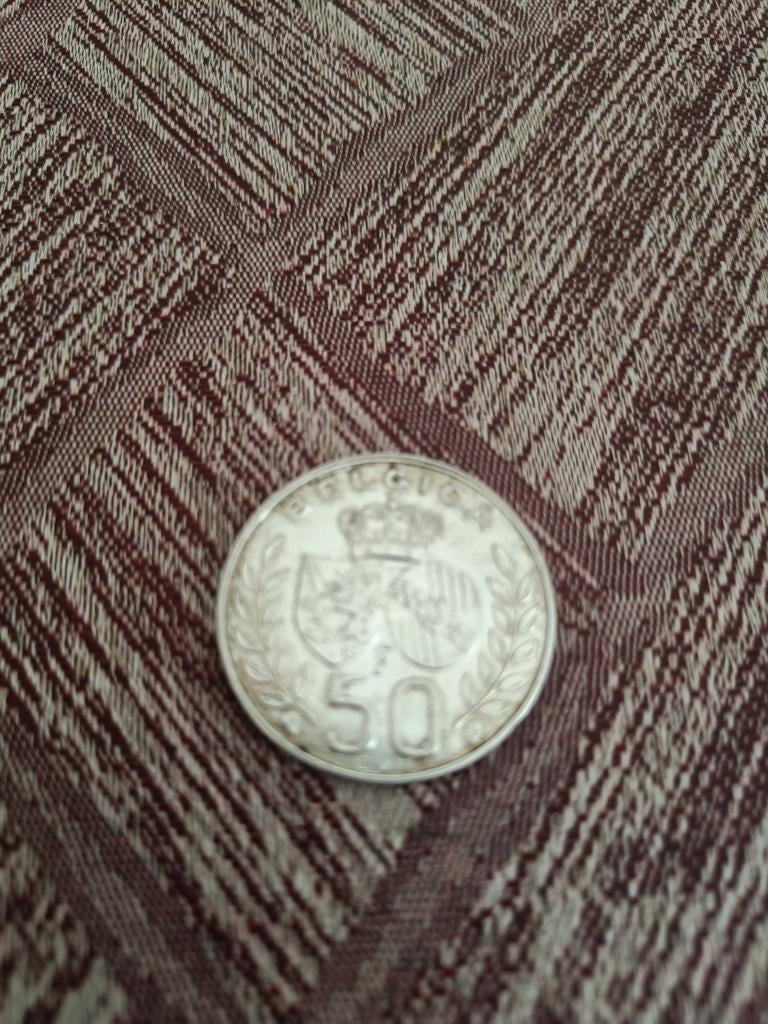 Zilver geldstuk 50 Frank van 1960, Postzegels en Munten, Ophalen, Zilver, Zilver