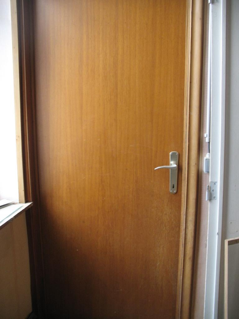 binnen deuren 4 st, Doe-het-zelf en Bouw, Deuren en Vliegenramen, Gebruikt, Binnendeur, 200 tot 215 cm, Minder dan 80 cm, Hout