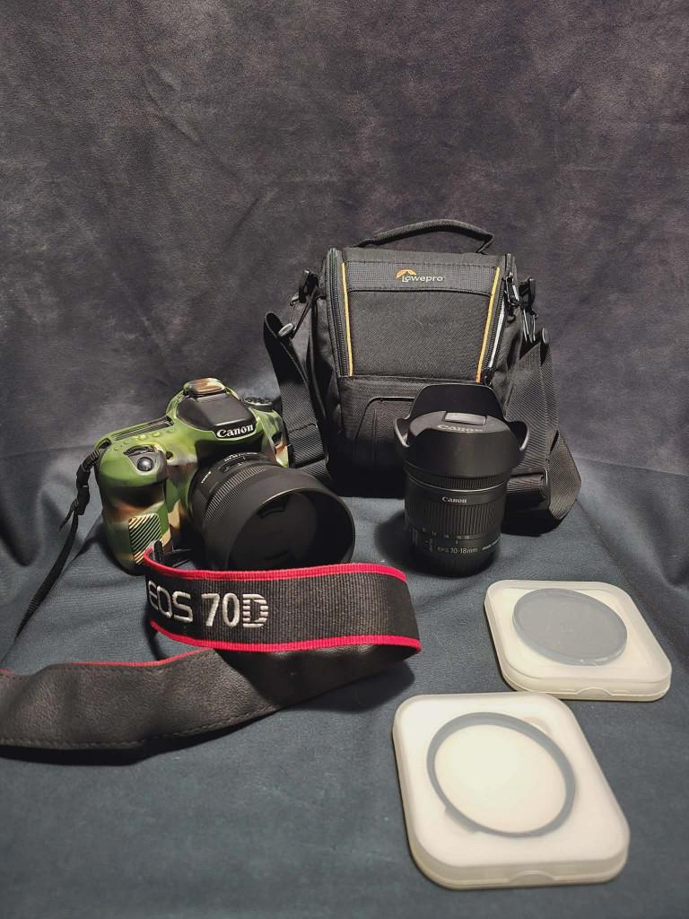 Canon eos 70D + lens 10;18 en sigma 30mm, Audio, Tv en Foto, Fotocamera's Digitaal, Ophalen, Gebruikt, Spiegelreflex, Canon