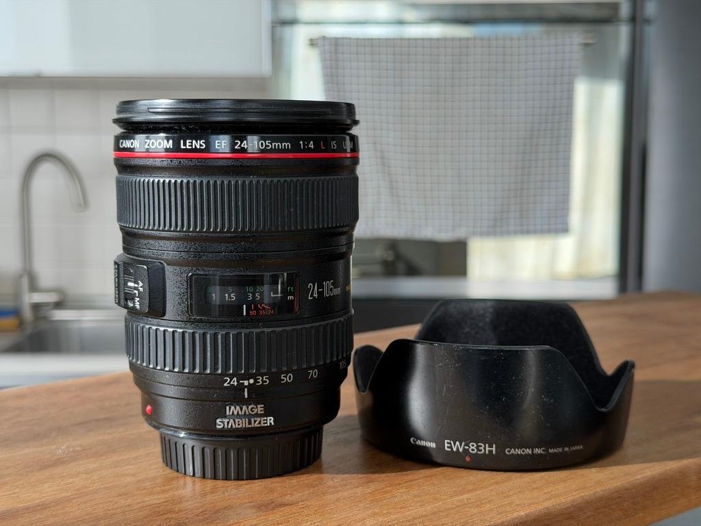 Canon EF 24-105mm F/4L IS USM, Audio, Tv en Foto, Ophalen, Gebruikt, Standaardlens, Zoom