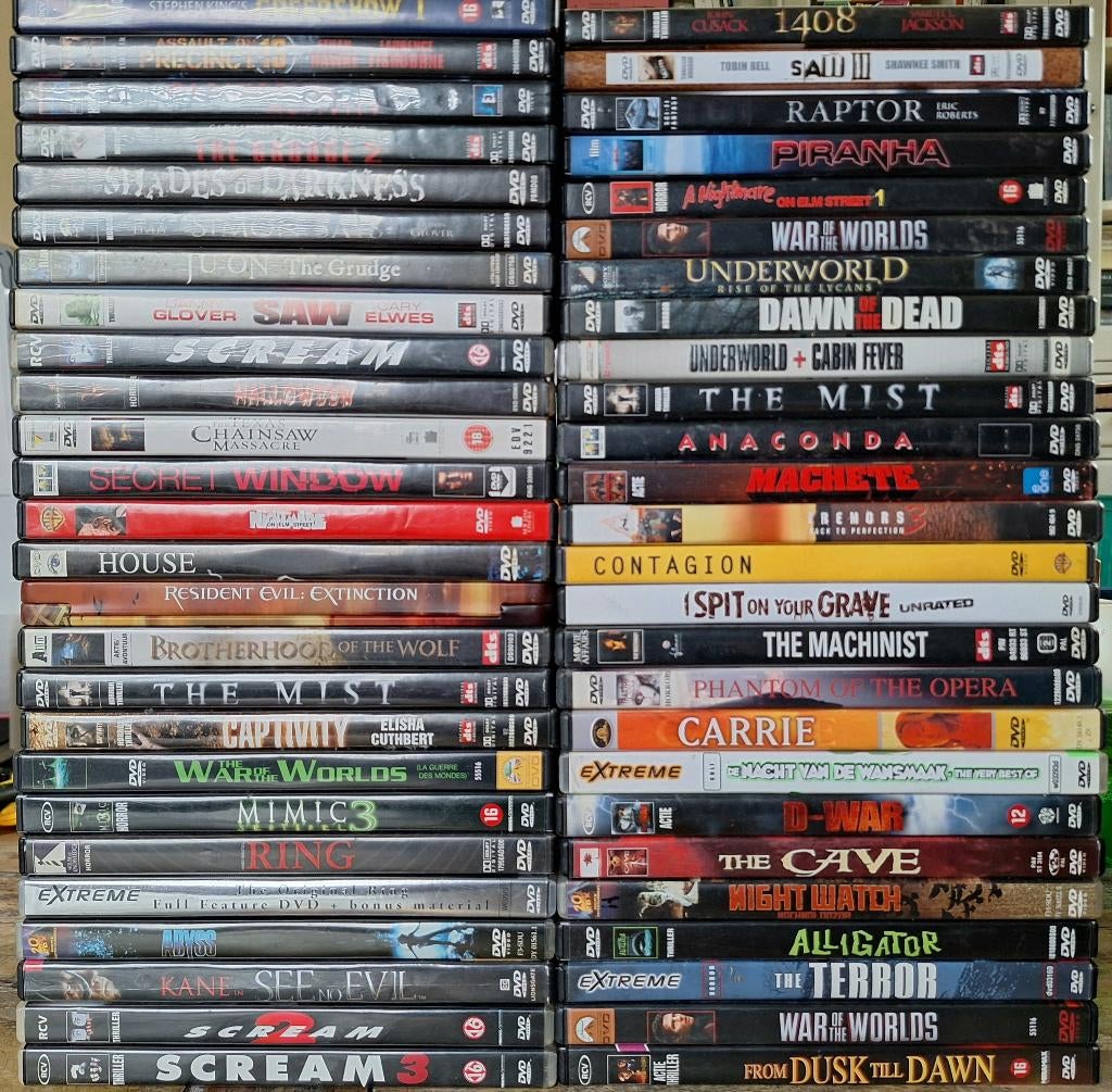 Dvd's Horror Movies - 1,00€ / Nederlandse ondertitels (1), Vanaf 12 jaar, Ophalen of Verzenden, Gebruikt, Vampiers of Zombies