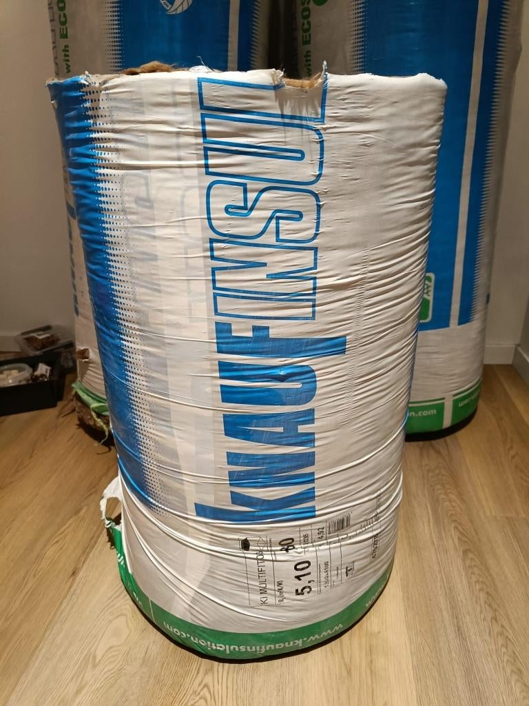 'Knauf Rotswol Naturoll 035 | 180mm | 4100x1200mm, 12 cm of meer, Nieuw, Steenwol, Minder dan 5 m²