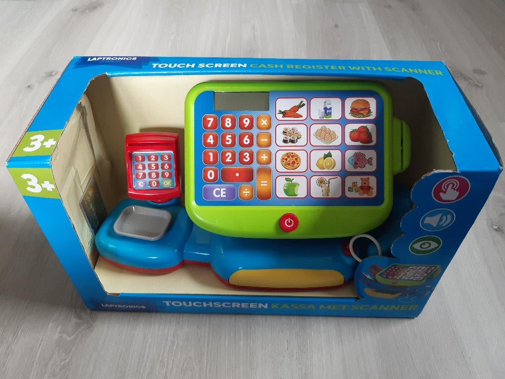 Speelgoed Kassa met touchscreen en scanner, Ophalen of Verzenden, Zo goed als nieuw, Met licht