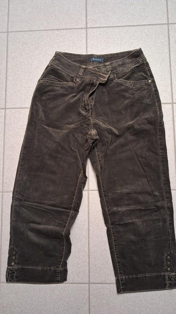 Broek driekwart velours Terre Bleue maat 38, Maat 38/40 (M), Bruin, Terre Bleue, Ophalen of Verzenden