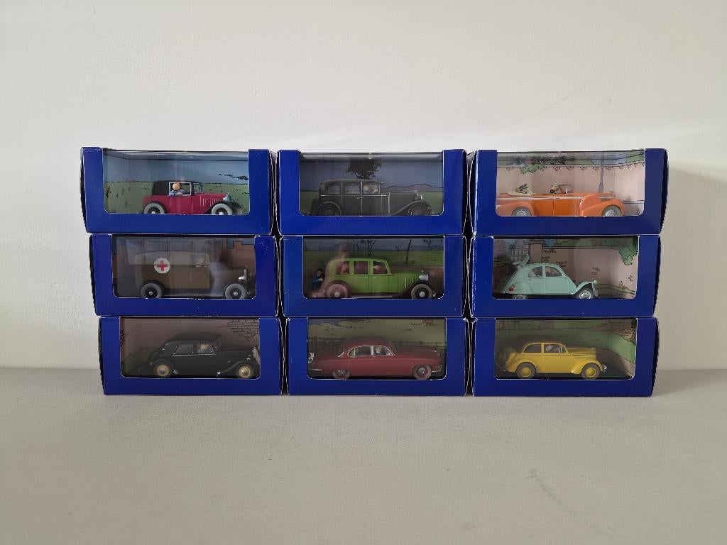 Ensemble de voitures Tintin de l'édition Atlas, Collections, Personnages de BD, Comme neuf, Statue ou Figurine, Tintin, Enlèvement ou Envoi