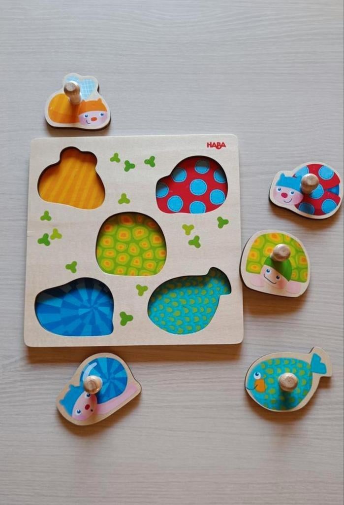 Haba houten puzzel met prints, Ophalen of Verzenden