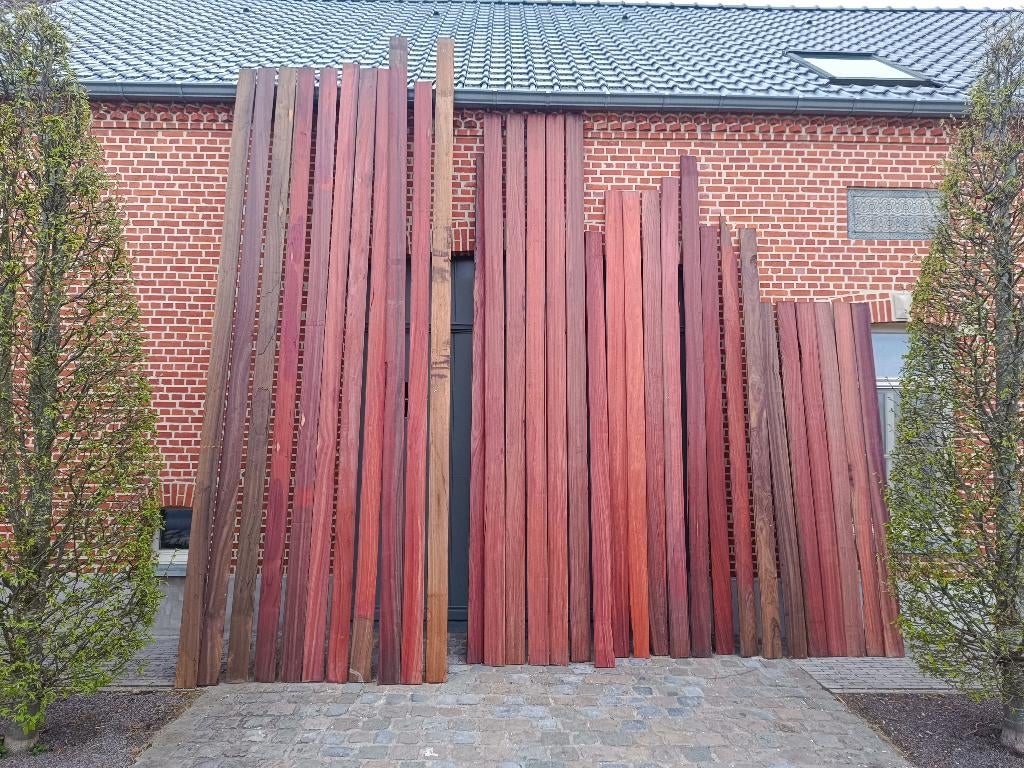 Padouk terras planken, Doe-het-zelf en Bouw, Hout en Planken, Ophalen, Zo goed als nieuw