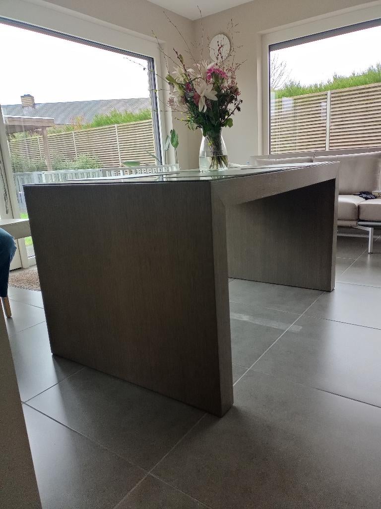 tafel B:90xL140+60= 200cm H: 75cm, Ophalen, Gebruikt, Eikenhout, 50 tot 100 cm