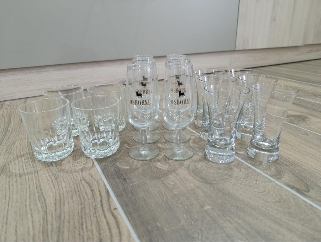 Lot de verres à whisky, Porto, liqueur, Ophalen