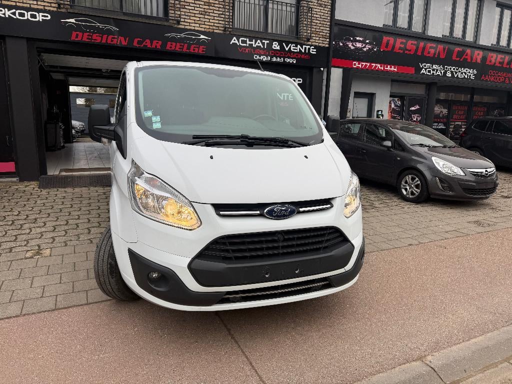 Ford Transit Custom 2018 Euro 6 Airco*Netto 10950*, 4 deurs, Euro 6, Wit, Parkeersensor
