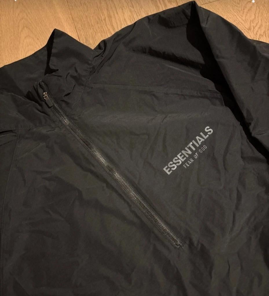 Authentic essentials fear of god windbreaker, Verzenden, Zwart, Fear of god, Zo goed als nieuw