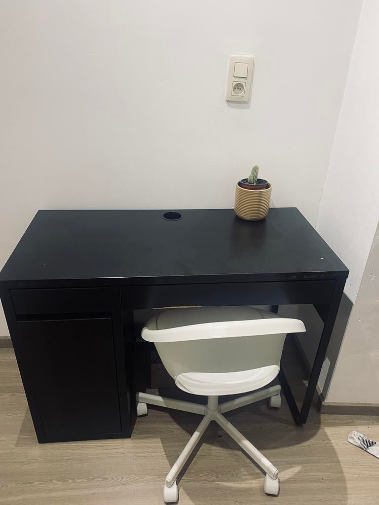 Bureau avec chaise, Maison & Meubles, Enlèvement, Utilisé, Noir, Chaise de bureau