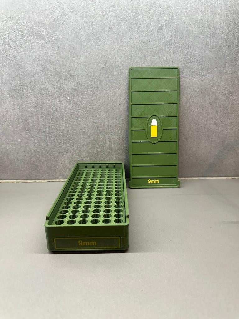 Boîte de rangement 9mm - Fait main - vert, Ophalen of Verzenden, Nieuw
