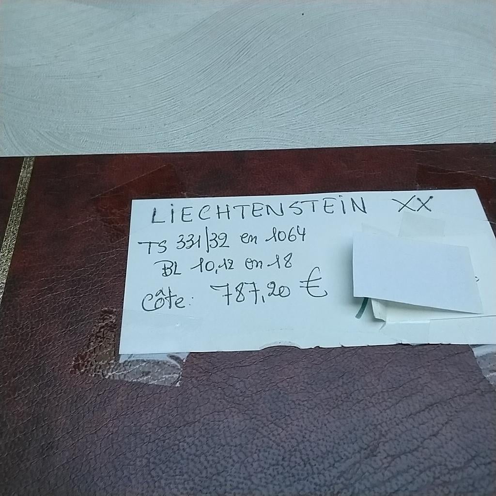 LIECHTENSTEIN XX ts 331/1064, code du bloc 10/18 787,20€, Enlèvement ou Envoi