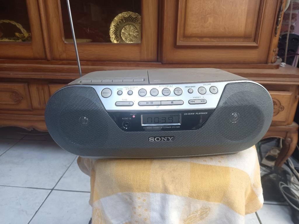 Sony cd/cassette/radio, Audio, Tv en Foto, Cd-spelers, Ophalen, Gebruikt, Sony, Draagbaar