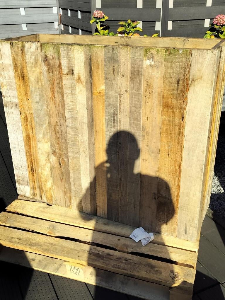 Bac à fleurs en bois large et haut, Jardin & Terrasse, Enlèvement, Bois