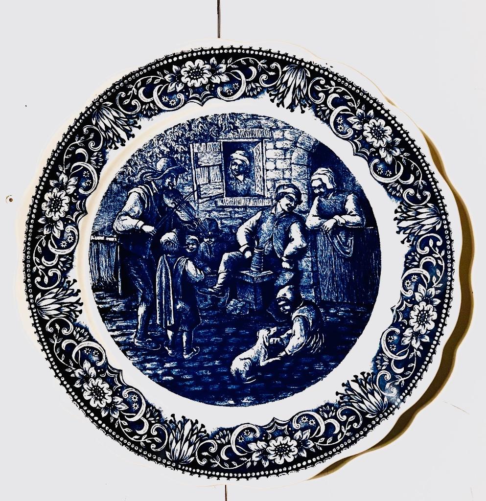 Boch Frères La Louvière Delft wandbord - 35 cm, Antiek en Kunst, Ophalen