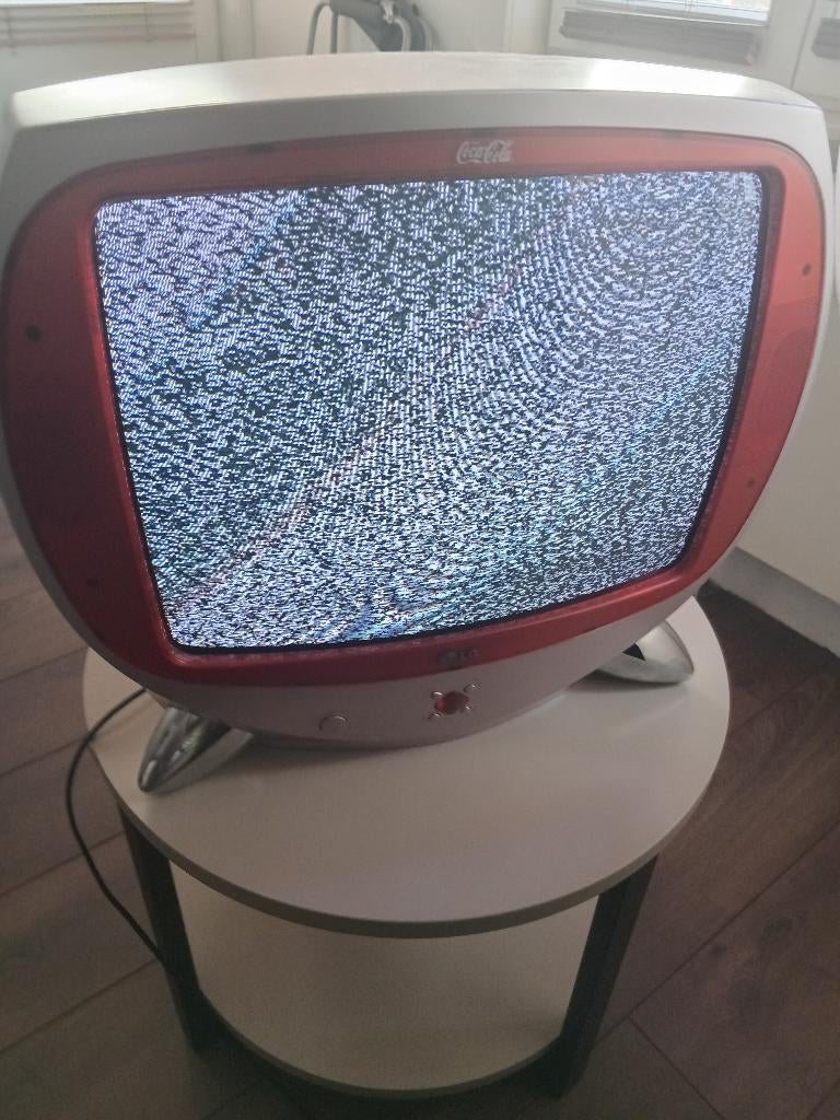 LG/ Coca cola "space-age" beeldbuis televisie (crt), Audio, Tv en Foto, Vintage Televisies, Ophalen, Gebruikt, 40 tot 60 cm, LG