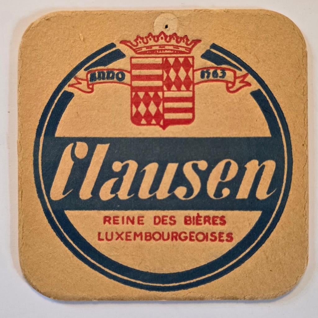 Clausen sous-bock bierviltje bierdeckel coaster, Collections, Marques de bière, Utilisé, Sous-bock, Enlèvement ou Envoi