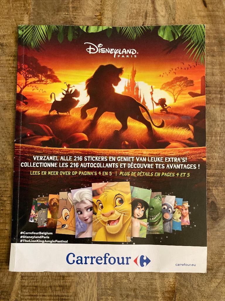 Carrefour stickerboek Disneyland Paris, Enlèvement ou Envoi, Comme neuf, Autres types