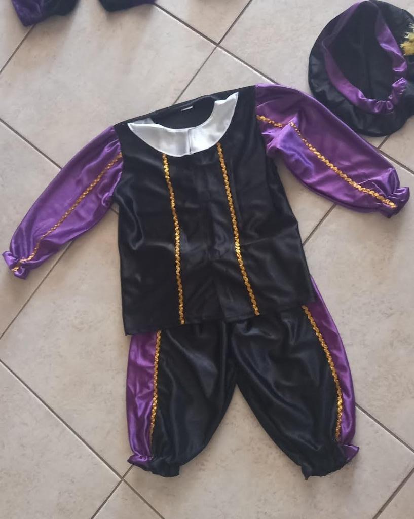 Verkleedpak Pietenpak paars maat 4-6, Enlèvement ou Envoi, Comme neuf, Garçon ou Fille