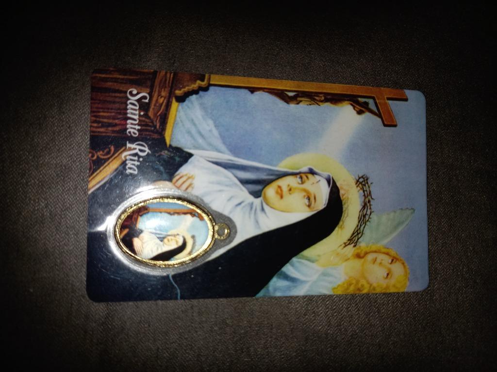 Carte médaille sainte rita, Collections, Religion, Enlèvement ou Envoi